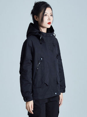 Women's Black Jacket With Hood