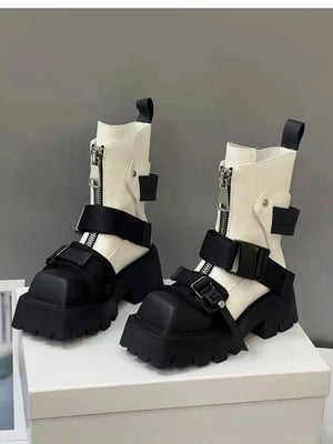 Womens Black Lace Up Winter Boots