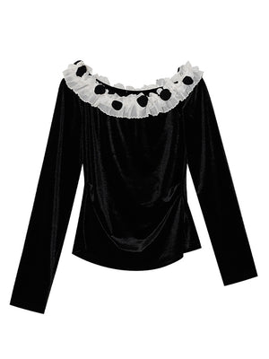 Women's Black Long Sleeve T Shirt