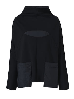 Women's Black Loose Pocket T-shirt