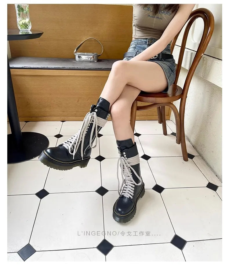 Ladies black 2025 mid calf boots