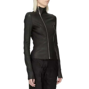 Women's Black Moto PU Leather Jacket