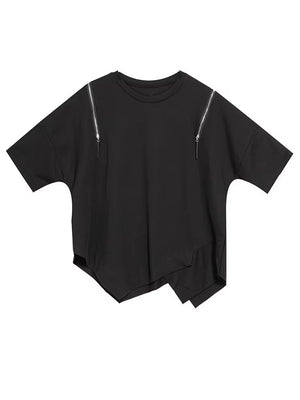 Women's Black Off Shoulder Plus Size T-shirts