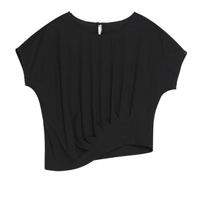 Women's Black Plain T Shirt