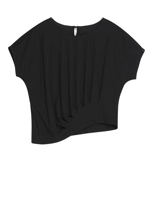 Women's Black Plain T Shirt