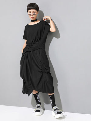 Women's Black Plain T Shirt