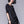Women's Black Pleated T-shirt with Short Sleeves Fashion