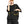 Women's Black Pocket T-shirt with Round Neck