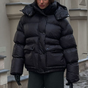 Women's Black Puffer Jacket