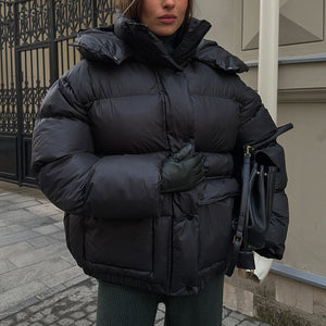 Women's Black Puffer Jacket