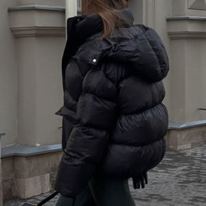 Women's Black Puffer Jacket