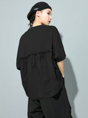 Women's Black Short Sleeve T Shirt
