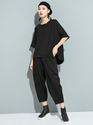 Women's Black Short Sleeve T Shirt