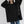 Women's Black Side Slit Irregular Oversized T-shirt