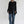 Women's Black Side Slit Irregular Oversized T-shirt