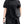 Women's Black Spliced Oversized T-shirt - product view on white background