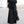 Women's Black Spliced Oversized T-shirt