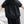 Women's Black Spliced Oversized T-shirt