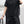Women's Black Spliced Oversized T-shirt