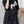 Women's Black T-shirt White Flower Ruffles