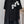 Women's Black T-shirt White Flower Ruffles
