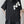 Women's Black T-shirt White Flower Ruffles