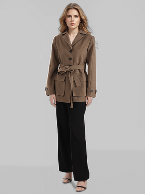 Women's Blazer Belt Jacket Spring
