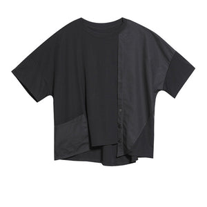 Women's Boxy Black T Shirt