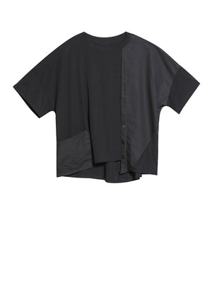 Women's Boxy Black T Shirt