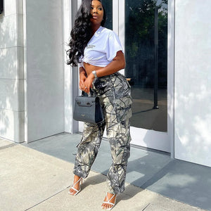 Women's camo cargo pants