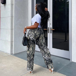 Women's camo cargo pants