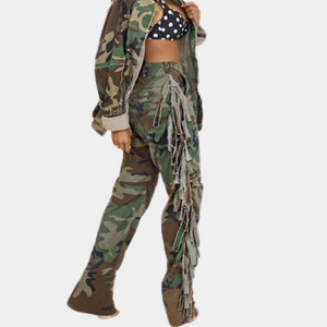 Womens cargo camo pants