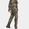 Pantalon cargo camouflage pour femme
