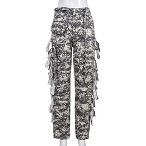 Womens cargo camo pants