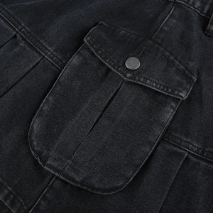 Womens Denim Cargo Skirt