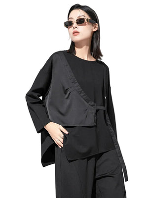 Women's Full Sleeve Black T Shirt