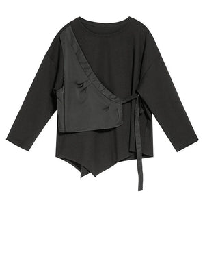 Women's Full Sleeve Black T Shirt