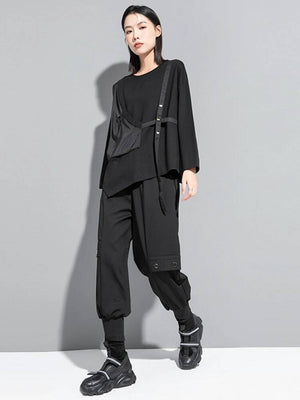 Women's Full Sleeve Black T Shirt