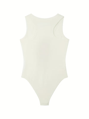 Women'S Graphic Print White Bodysuit