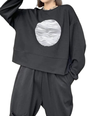 Womens Graphic Sweatshirts - product view on white background