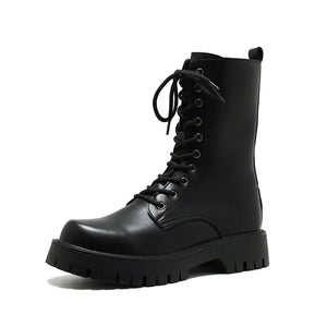 Women's Lace Up Ankle Boots Black