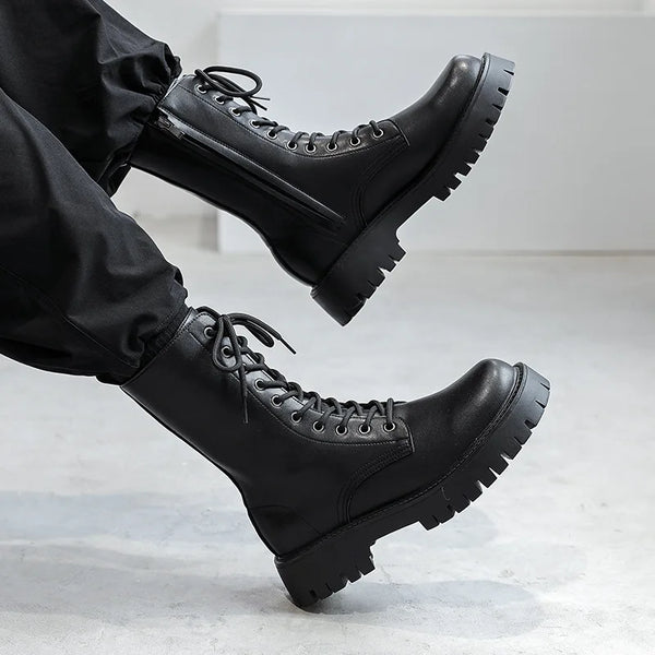 Women's Lace Up Ankle Boots Black
