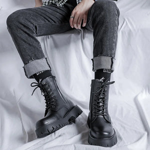 Women's Lace Up Ankle Boots Black