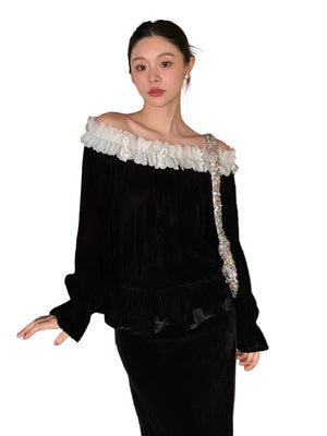 Women's Long Sleeve Black T Shirt