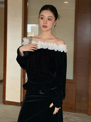 Women's Long Sleeve Black T Shirt