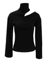Women's Long Sleeve Black T Shirts