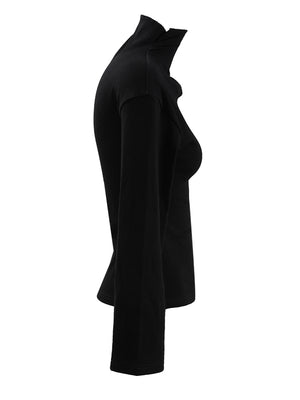 Women's Long Sleeve Black T Shirts
