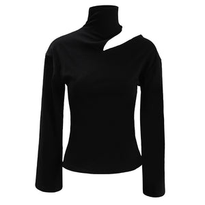 Women's Long Sleeve Black T Shirts