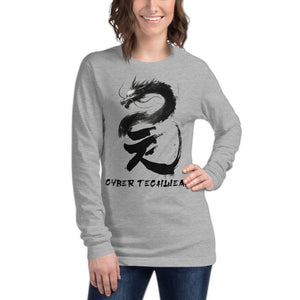 Women's Long Sleeve Graphic Tee - product view on white background