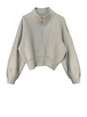Womens Mock Neck Sweatshirt